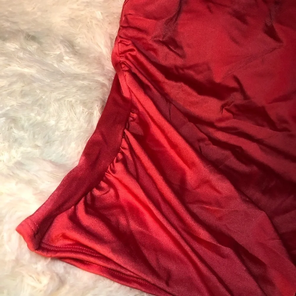 Deep Pink Coral Tankini